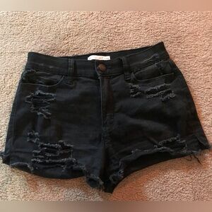 Distressed Denim Shorts